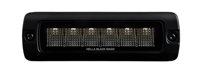 Hella Universal Black Magic 6 L.E.D. Flush Mount Mini Light Bar - Flood Beam - Image 5