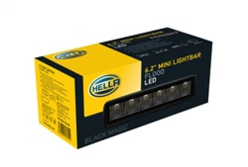 Hella Universal Black Magic 6 L.E.D. Mini Light Bar - Flood Beam - Image 18