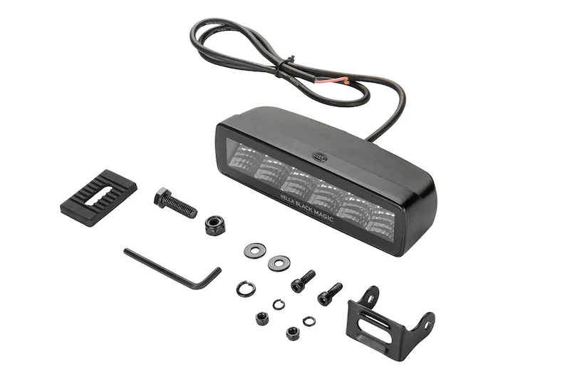 Hella Universal Black Magic 6 L.E.D. Mini Light Bar - Flood Beam - Image 28