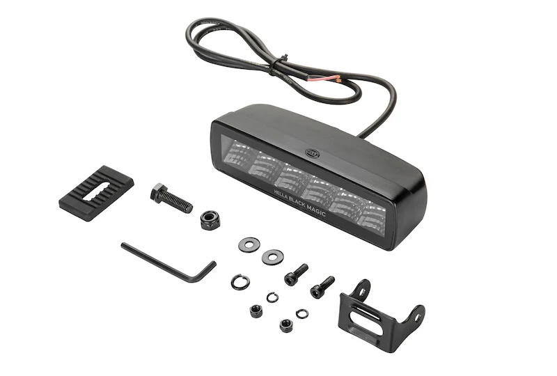 Hella Universal Black Magic 6 L.E.D. Mini Light Bar - Flood Beam - Image 9