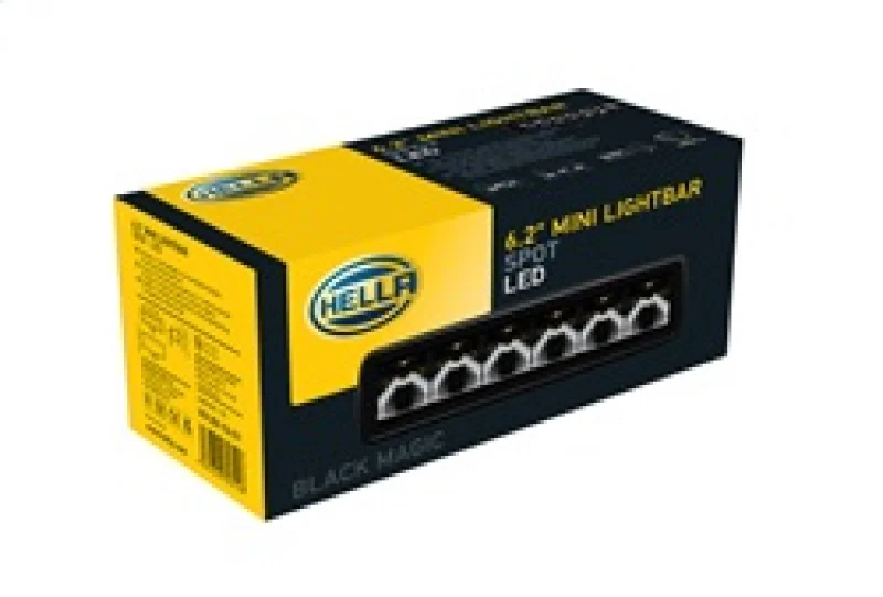 Hella Universal Black Magic 6 L.E.D. Mini Light Bar - Spot Beam - Image 12