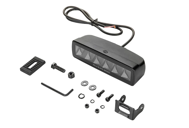 Hella Universal Black Magic 6 L.E.D. Mini Light Bar - Spot Beam - Image 8