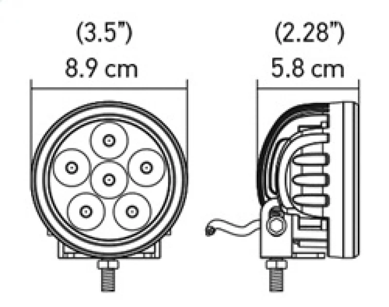 Hella Value Fit 90mm 6 LED Light - PED Off Road Spot Light - Image 12