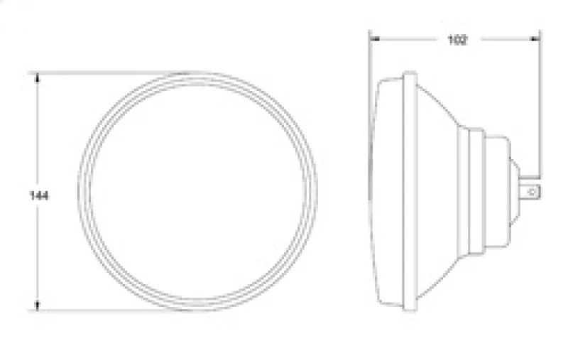 Hella Vision Plus 5-3/4in Round Conversion H4 Headlamp High/Low Beam - Single Lamp - Image 4