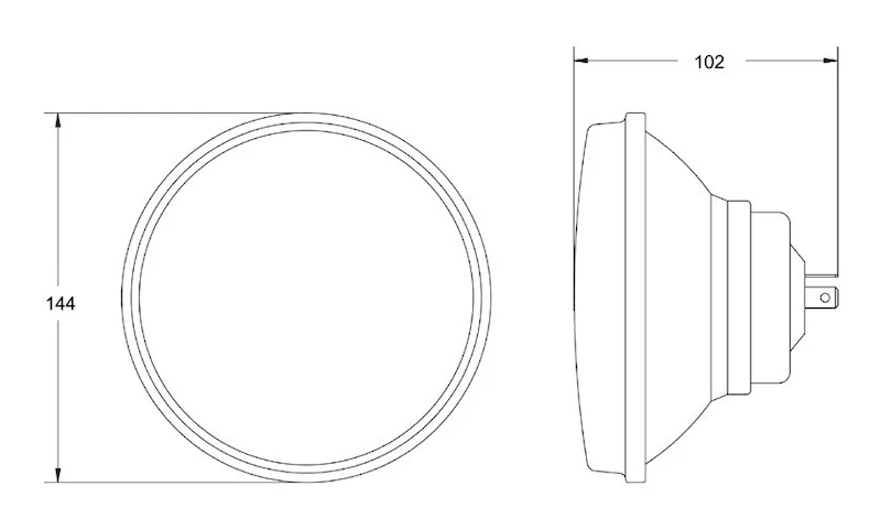 Hella Vision Plus 5-3/4in Round Conversion H4 Headlamp High/Low Beam - Single Lamp - Image 6