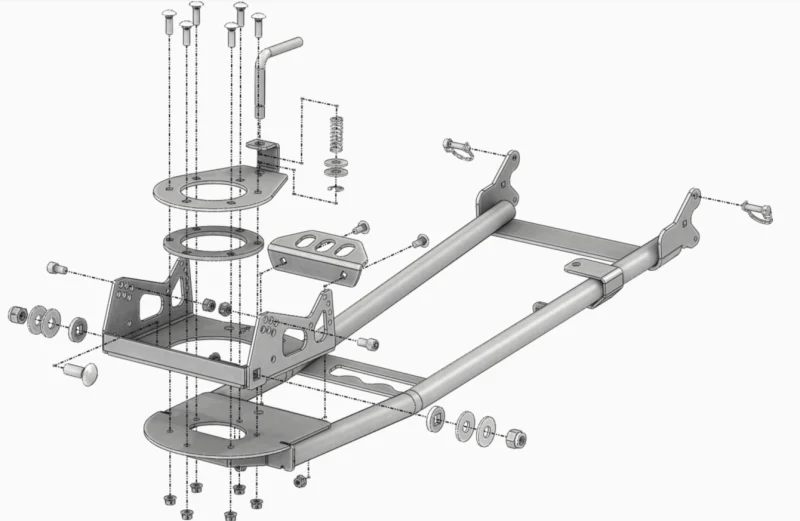 KFI ATV Plow Base Push Tube - Image 3