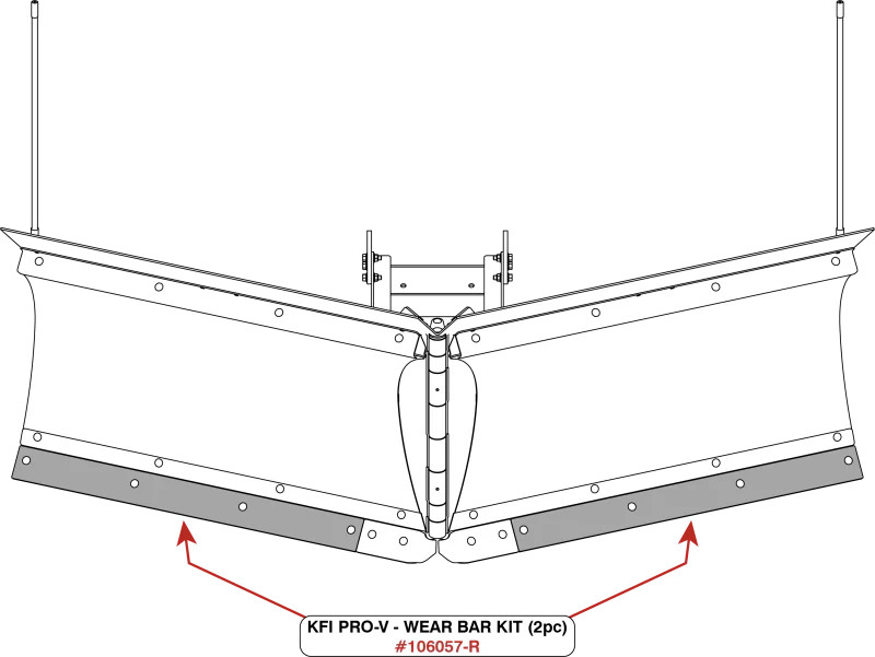 KFI Wear Bar Wing Kit V-Plow - 2 pc.