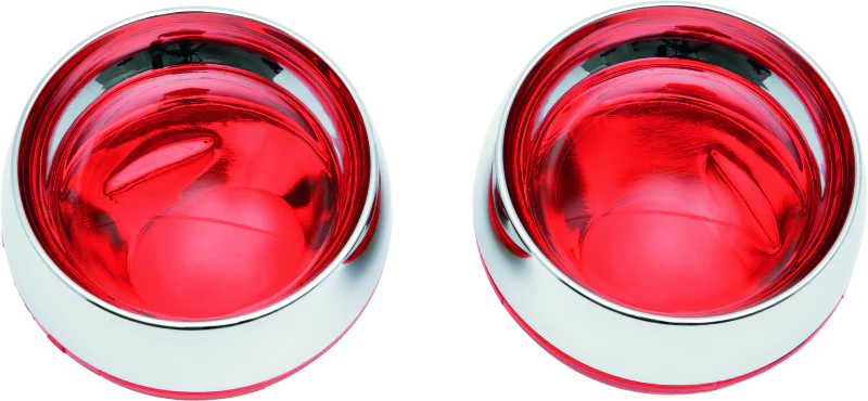 Kuryakyn Deep Dish Bezels With Red Lenses