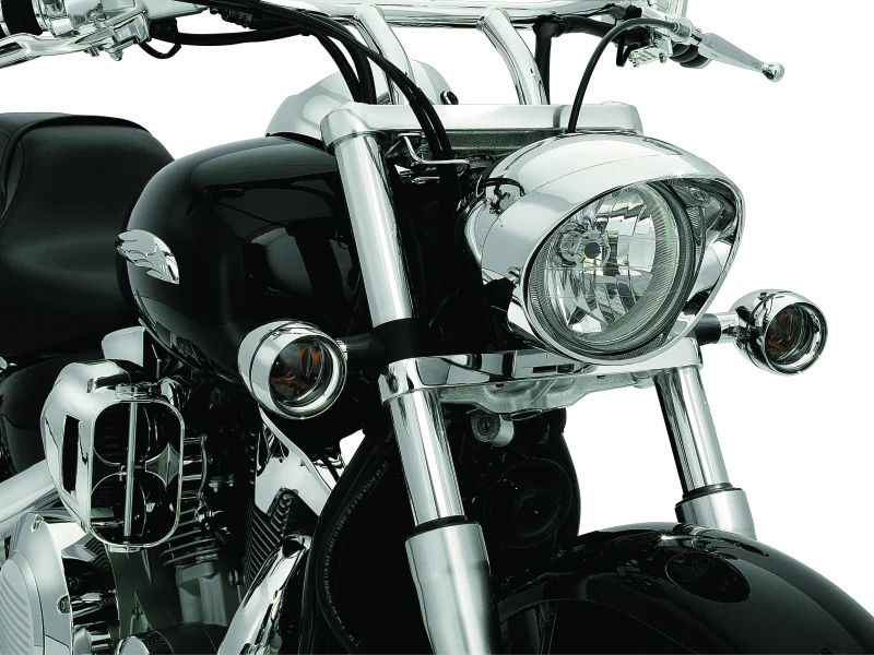 Kuryakyn Deep Dish Bezels With Smoke Lenses Red Light - Image 3