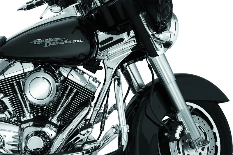 Kuryakyn Deluxe Neck Covers 95-07 Touring Models Chrome - Image 2