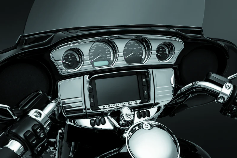 Kuryakyn Deluxe Tri-Line Stereo Trim Kit 14-Up Touring Models Chrome - Image 4