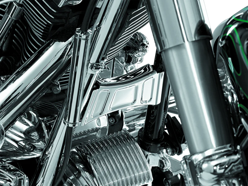 Kuryakyn Downtube Cross Brace Cover 99-13 Touring Chrome