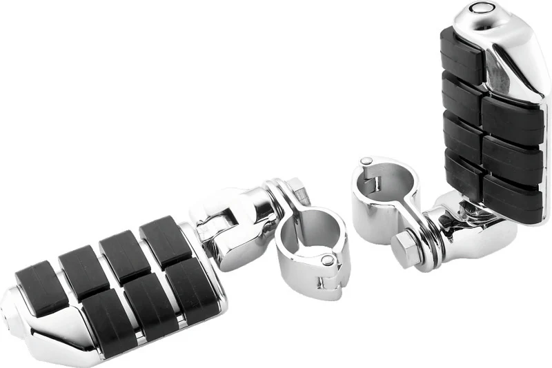 Kuryakyn Dually ISO Pegs With 1-1/4inch Clamp Chrome (Pair)