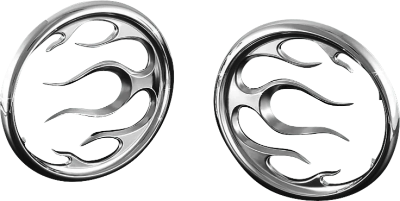Kuryakyn Flame Speaker Grills Chrome