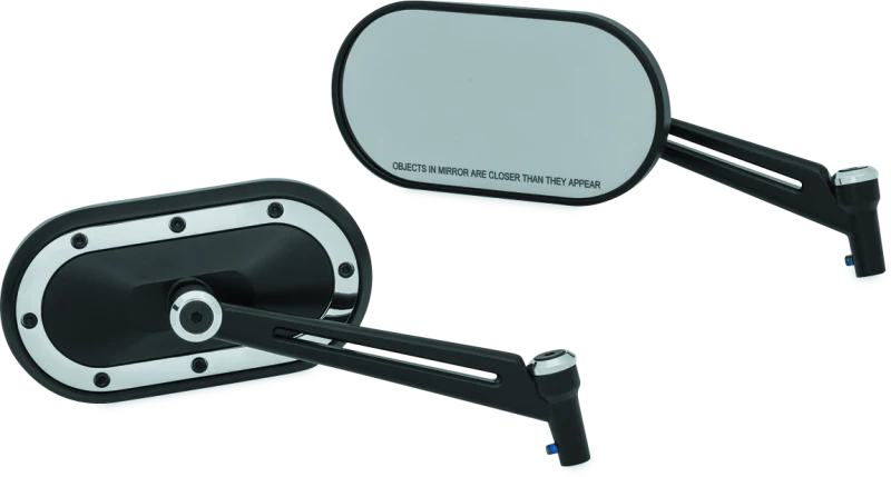 Kuryakyn Heavy Industry Mirrors Satin Black & Chrome