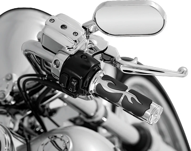 Kuryakyn ISO Flame Grips Metric Chrome - Image 2