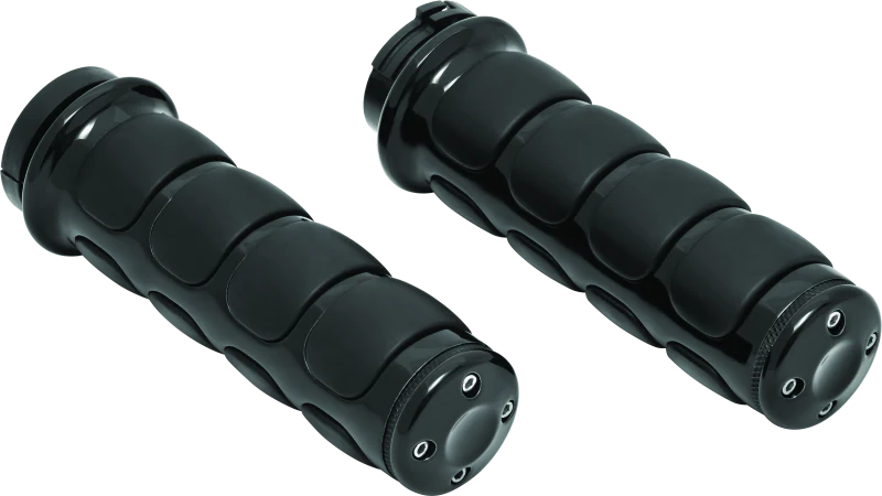 Kuryakyn ISO Grips Without Throttle Boss Dual Cable Black