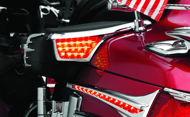 Kuryakyn L.E.D. Passenger Armrest Trim With Turn Signal 06-17 GL1800 Chrome - Image 2