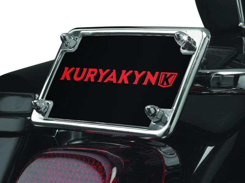Kuryakyn License Frame & Backing Plate Set 4in X 7in Chrome - Image 2