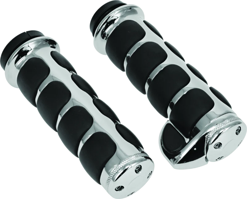 Kuryakyn ISO Grips With Throttle Boss Throttle-By-Wire Chrome