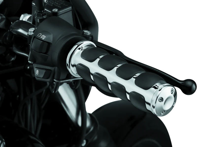 Kuryakyn ISO Grips Without Throttle Boss Throttle-By-Wire Chrome - Image 2