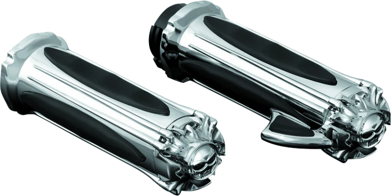 Kuryakyn Premium Zombie Grips With Throttle Boss Dual Cable Chrome