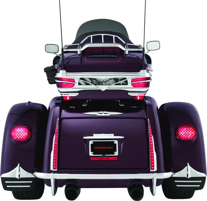 Kuryakyn Rear Mud Flaps For Trikes Chrome - Image 2