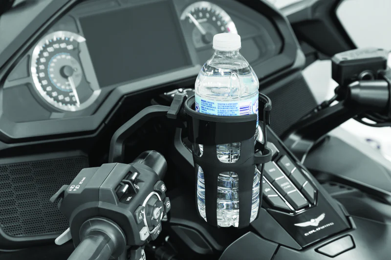 Kuryakyn Reflex Drink Holder Honda Goldwing DCT Handlebar Left Side Mount Black - Image 3