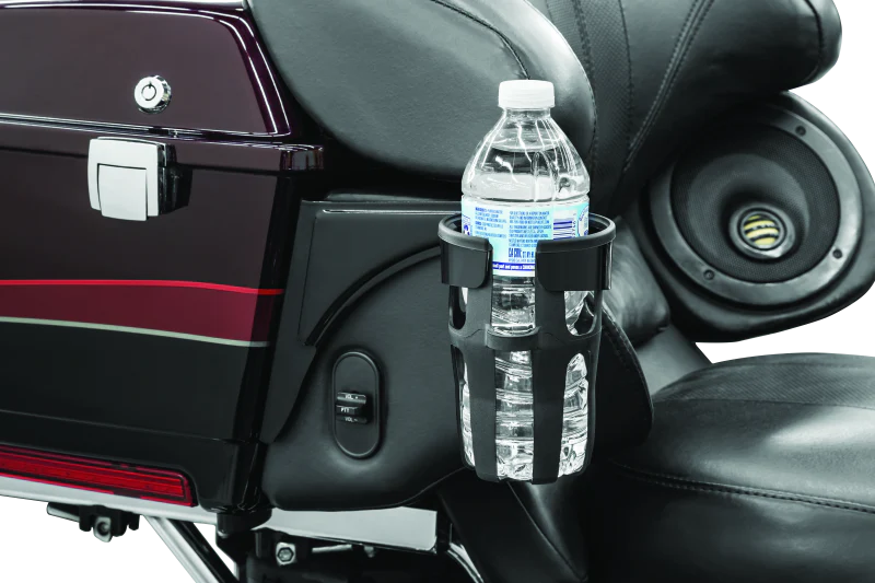 Kuryakyn Reflex Drink Holder Right Side HD Touring Passenger Mount 96-13 Gloss Black - Image 3