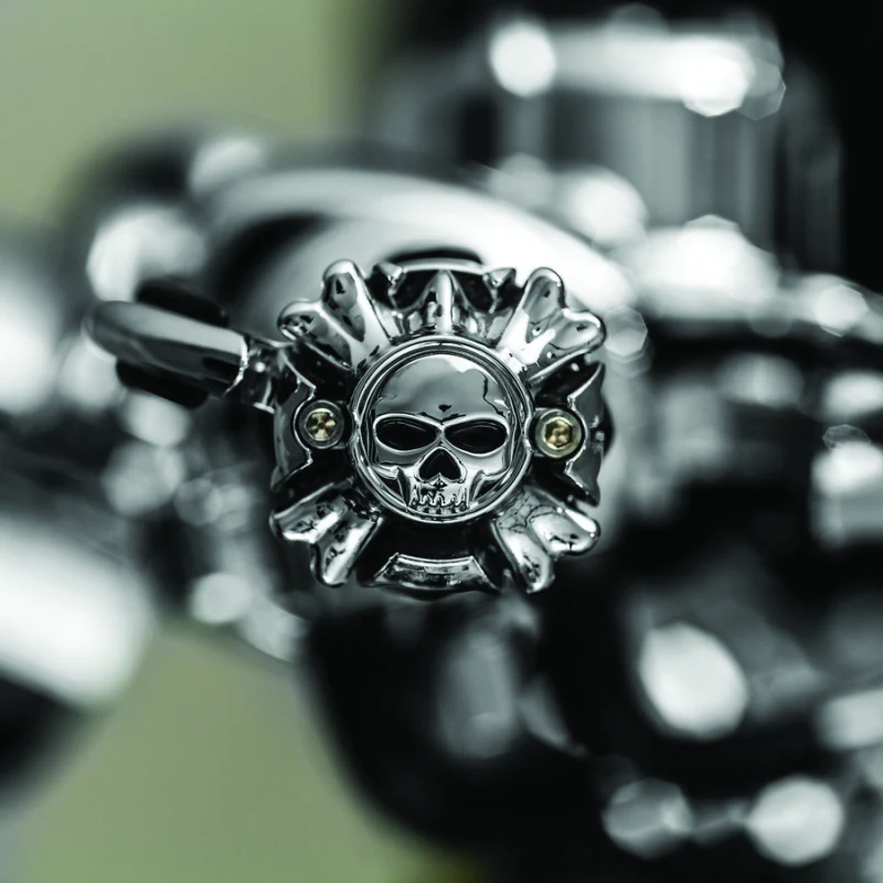 Kuryakyn Replacement Zombie Grip Emblems With Throttle Boss Chrome - Image 3