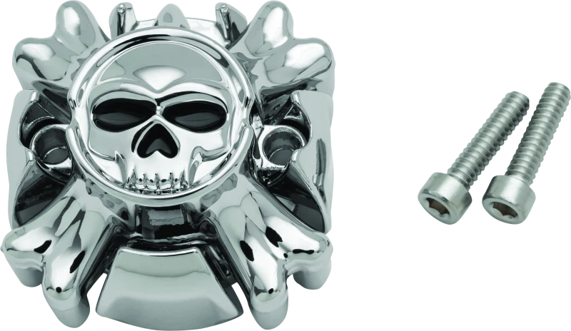 Kuryakyn Replacement Zombie Grip Emblems Without Throttle Boss Chrome
