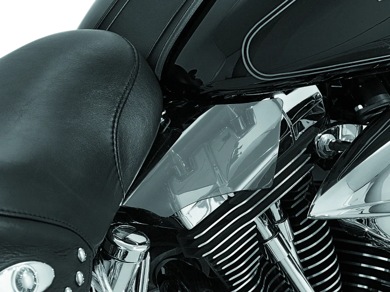 Kuryakyn Saddle Shields Heat Deflectors 00-17 Softail Smoke - Image 2
