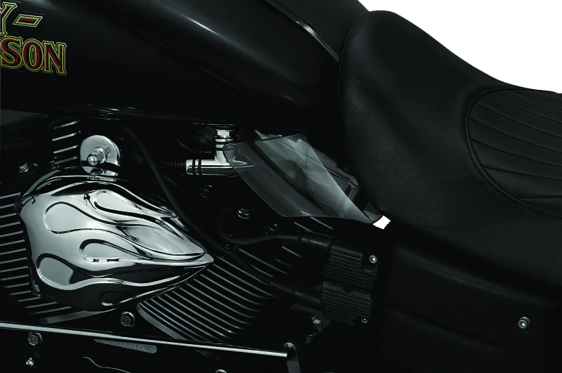 Kuryakyn Saddle Shields Heat Deflectors 99-17 Dyna Models Smoke - Image 2
