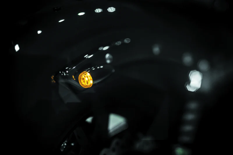 Kuryakyn Super Bright LED Mini Bullet Lights Amber Gloss Black - Image 2