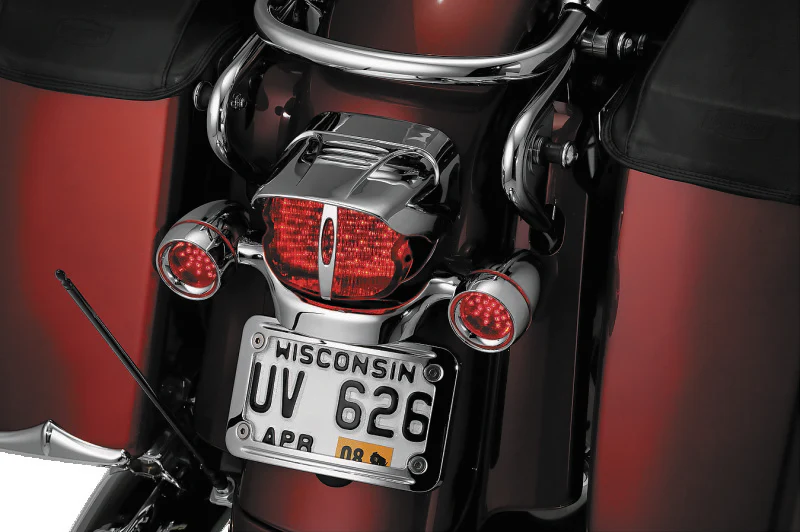 Kuryakyn Taillight Visor Without Slots Chrome - Image 2