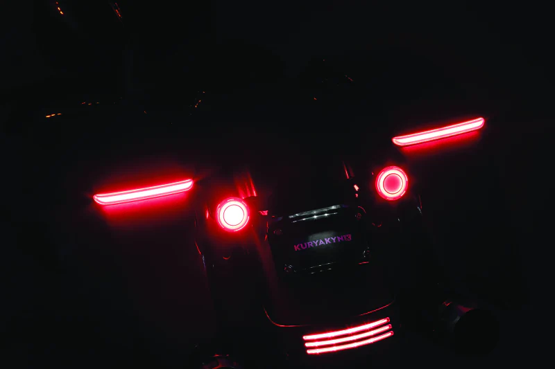 Kuryakyn Tracer L.E.D. Turn Signal Inserts Red/Red Smoke Lens Rear - Image 4