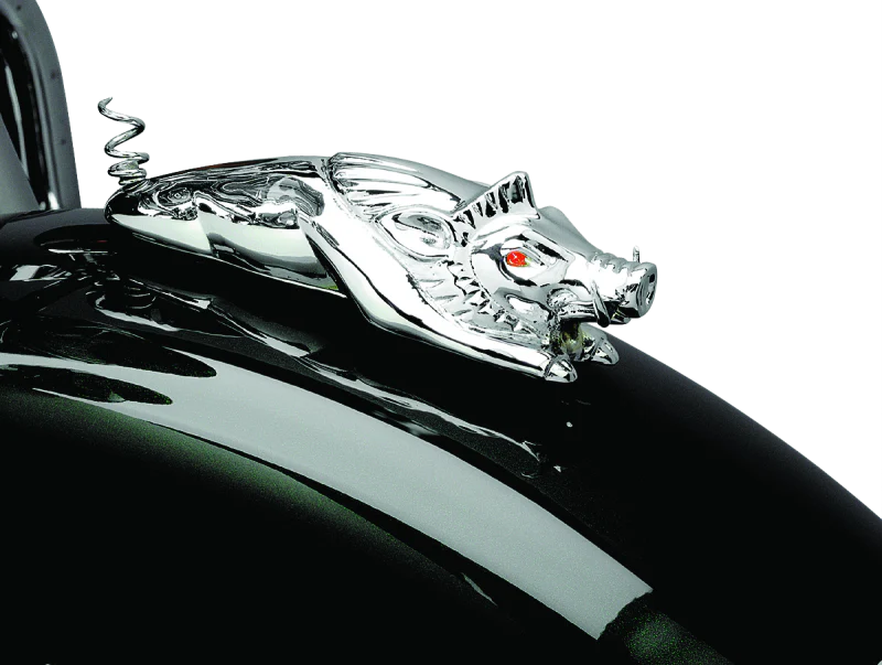 Kuryakyn Wild Boar Fender Ornament Chrome - Image 2
