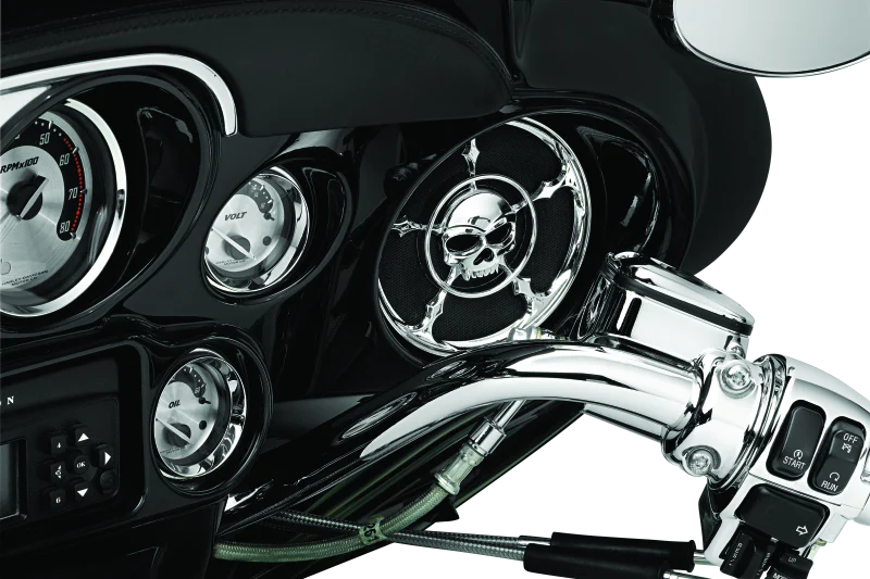 Kuryakyn Zombie Speaker Grills Chrome - Image 2