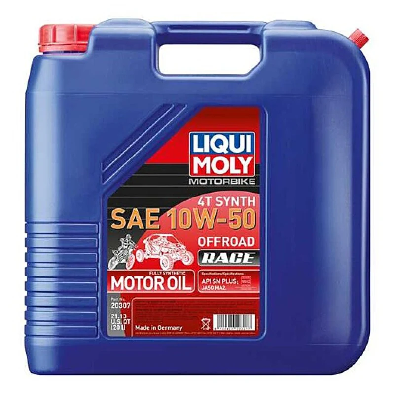 LIQUI MOLY 20L Motorbike 4T Synth SAE 10W50 Offroad Race - Image 2