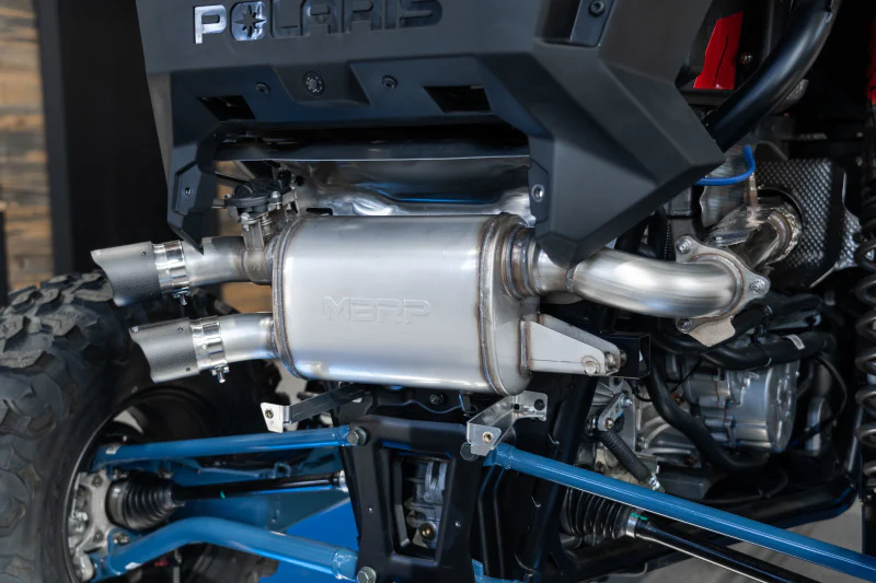 MBRP 20-22 Polaris RZR Pro XP 2.5in Slip-On Active Exhaust Dual Out - Image 2