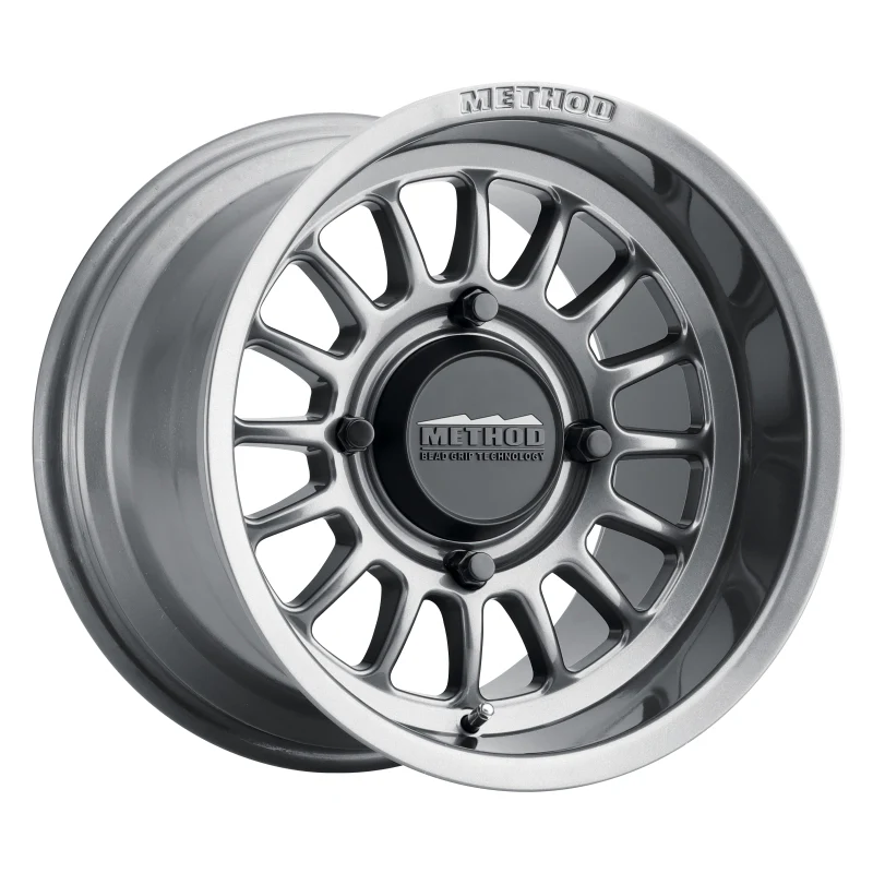 Method MR411 Bead Grip 15x7 / 5+2/38mm Offset / 4x156 / 132mm CB Gloss Titanium Wheel - Image 2
