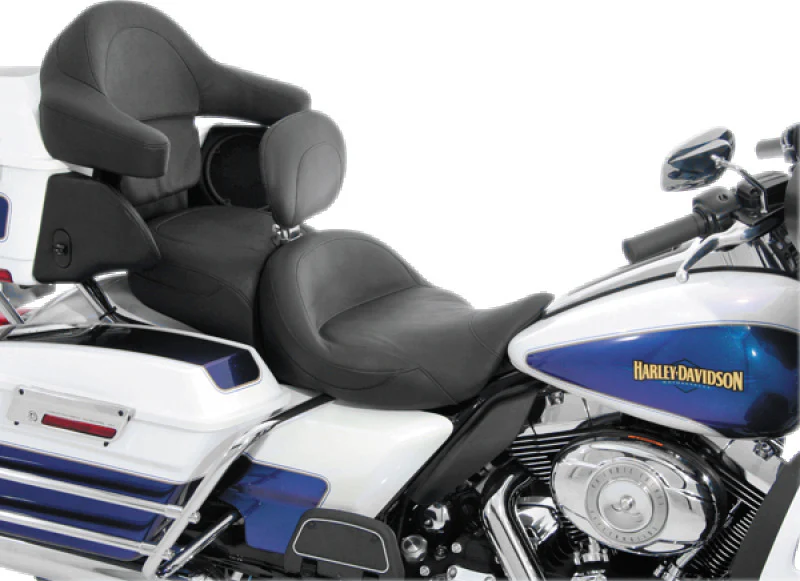 Mustang 08-21 Harley Electra Glide, Rd Glide, Rd King ,Str Glide Super Touring 1PC Seat - Black - Image 2