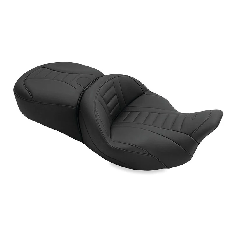 Mustang 08-21 Harley Electra Glide, Rd Glide, Rd King, Str Glide Touring 1PC Seat Deluxe - Black - Image 2