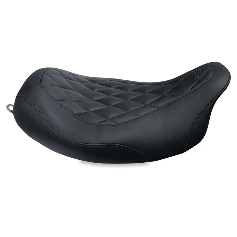 Mustang 08-21 Harley Electra Glide Std,Rd Glide,Rd King,Str Glide Solo Seat Diamond Stitch - Brown - Image 2