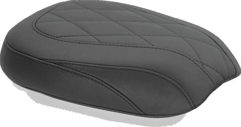Mustang 11-13 Harley Blackline, 12-17 Slim/Slim S Wide Tripper Passenger Seat Diamond Stitch - Blac - Image 2