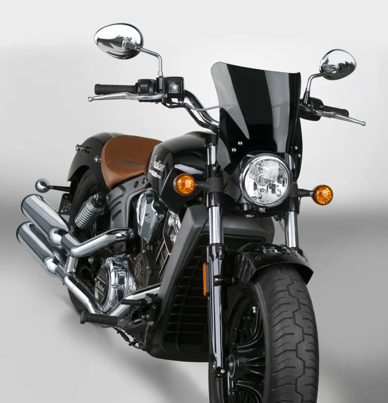 National Cycle Fits up to 48 mm. O.D. Mohawk Black Hardware/Straight Bracket/Windshield - Dark Tint - Image 2