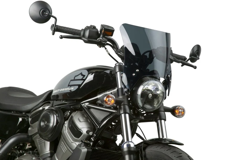 National Cycle Fits up to 48 mm. O.D. Mohawk Black Hardware/Straight Bracket/Windshield - Dark Tint - Image 4