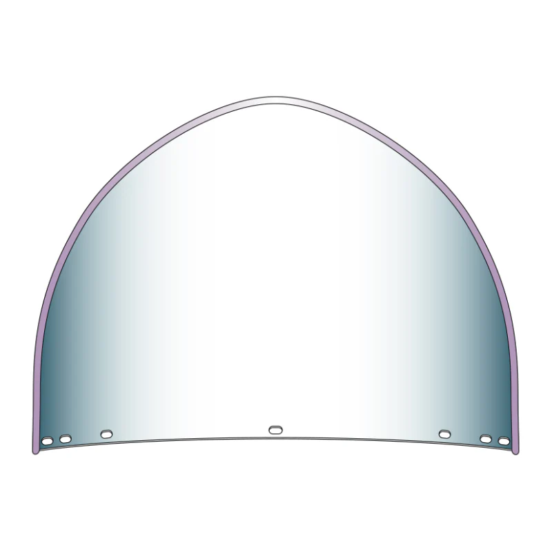 National Cycle Heritage Peaked Top Replacement Beaded Windshield 7 Bolt-Clear