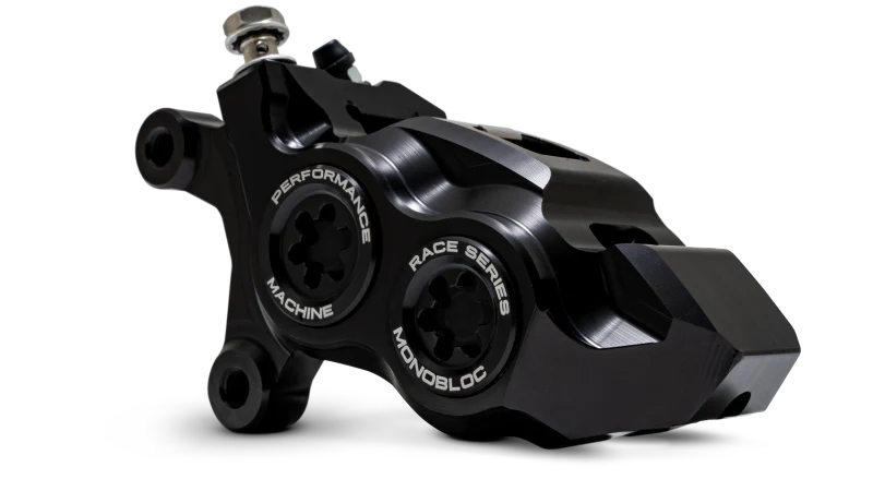 Performance Machine 08-23 FL,18-24 M8 Softail,06-17 VRod 137x4B Rce Series Monobloc Caliper Left BLK