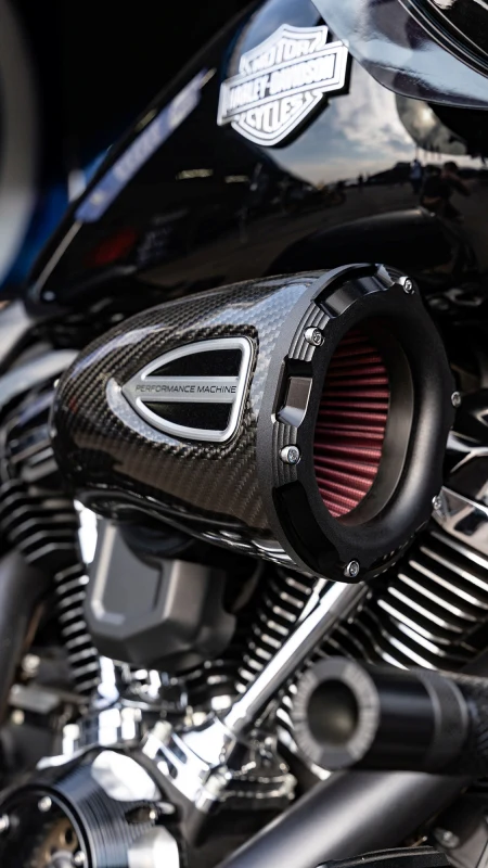 Performance Machine 17-23 Touring, 18-24 107/114/117 CI Softail C4 Series Air Cleaner - CF/Black Ops - Image 3